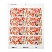 Ontwerp met positieve woorden etiket (Full Sheet)