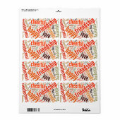 Ontwerp met positieve woorden etiket (Full Sheet)