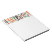 Ontwerp met positieve woorden notitieblok (Schuin)