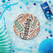 Ontwerp met positieve woorden papieren bordje (Feest)