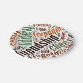 Ontwerp met positieve woorden papieren bordje (Gekanteld)