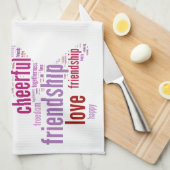 Ontwerp met positieve woorden theedoek (Quarter Fold)