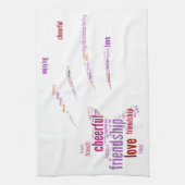 Ontwerp met positieve woorden theedoek (Verticaal)