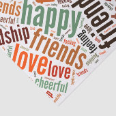 Ontwerp met positieve woorden tissuepapier (Detail)