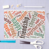 Ontwerp met positieve woorden tissuepapier (Craft)