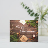 Ontwerp met prettig kerstfeest briefkaart (Staand voorkant)