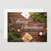 Ontwerp met prettig kerstfeest briefkaart (Voorkant / Achterkant)