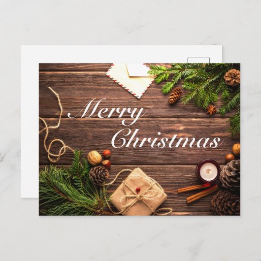 Ontwerp met prettig kerstfeest briefkaart (Voorkant / Achterkant)