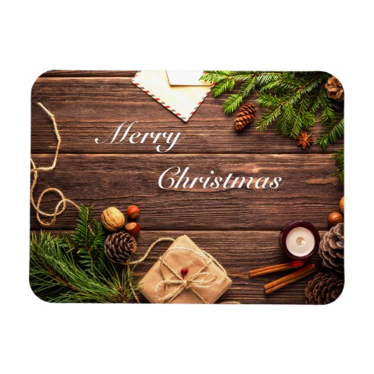 Ontwerp met prettig kerstfeest magneet (Horizontaal)