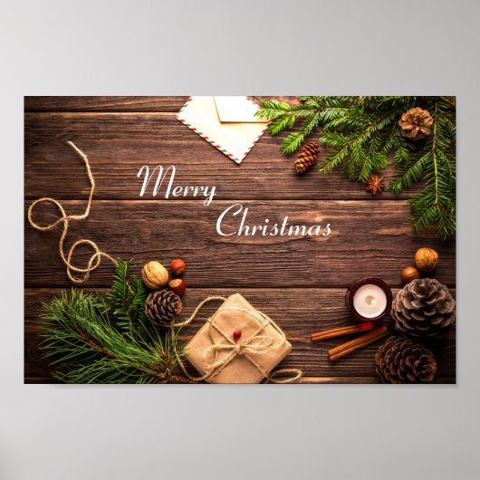 Ontwerp met prettig kerstfeest poster (Voorkant)