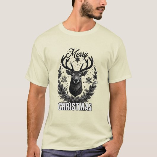 Ontwerp met prettig kerstshirt t-shirt (Voorkant)