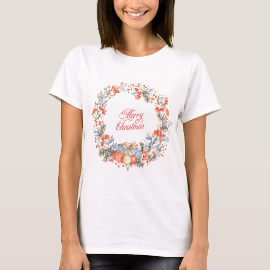 Ontwerp met prettig kerstshirt t-shirt (Voorkant)