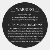 Ontwerp met productwaarschuwing Kaarsen Ronde Sticker (Voorkant)