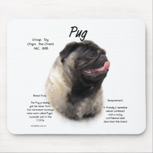 Ontwerp met puggeschiedenis muismat