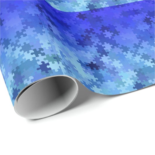 Ontwerp met puzzelstukjes cadeaupapier (Rol Hoek)