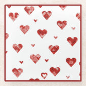 Ontwerp met rode holten glazen onderzetter (Voorkant)