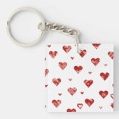 Ontwerp met rode holten sleutelhanger (voorkant)