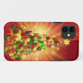 Ontwerp met rode kerstcadeauboom Case-Mate iPhone case (Achterkant (horizontaal))