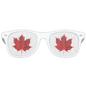Ontwerp met rode Maple Leaf Retro Zonnebril (Voorkant)
