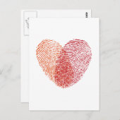 Ontwerp met rode vingerafdruklezer briefkaart (Voorkant / Achterkant)