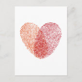 Ontwerp met rode vingerafdruklezer briefkaart (Voorkant)