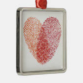 Ontwerp met rode vingerafdruklezer metalen ornament (Rechts)