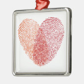 Ontwerp met rode vingerafdruklezer metalen ornament (Links)