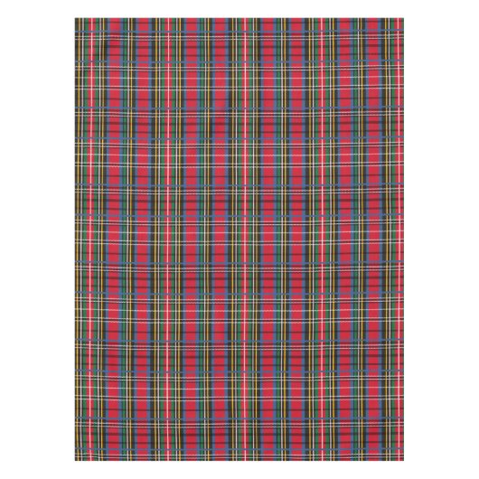 Ontwerp met rood, blauw, groen tartan tafelkleed (Voorkant)