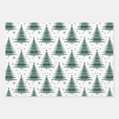 Ontwerp met rood groen kerstboompatroon inpakpapier vel (Voorkant 2)