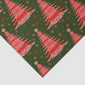 Ontwerp met rood groen kerstboompatroon tissuepapier (Detail)