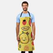 Ontwerp met schattig fruitpatroon thema schort (Gedragen)