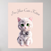 Ontwerp met schattig grijs kitten poster (Voorkant)