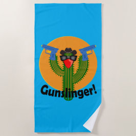 Ontwerp met schutter en cactus - badhanddoek