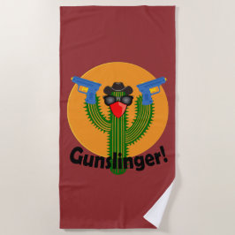 Ontwerp met schutter en cactus - badhanddoek