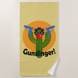 Ontwerp met schutter en cactus - badhanddoek