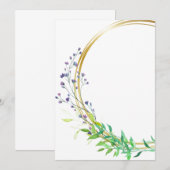 Ontwerp met spuit blauwe bloemen kaart (Voorkant / Achterkant)