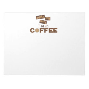 Ontwerp met tekst op mijn manier Ik heb koffie nod Notitieblok