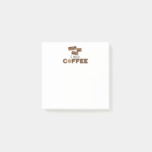 Ontwerp met tekst op mijn manier Ik heb koffie nod Post-it® Notes (Voorkant)