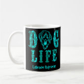 Ontwerp met Turqouise Labrador Retriever Lab Koffiemok (Links)