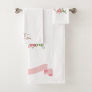 Ontwerp met twee harten bad handdoek