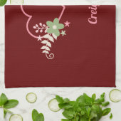 Ontwerp met twee harten theedoek (Gevouwen)