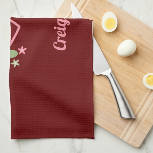 Ontwerp met twee harten  theedoek (Quarter Fold)