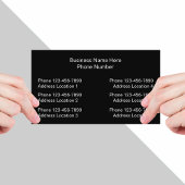 Ontwerp met Visitekaartjes op meerdere locaties