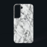 Ontwerp met witte marmer samsung galaxy hoesje<br><div class="desc">Trendy White Marble Stone</div>