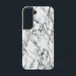 Ontwerp met witte marmer samsung galaxy hoesje<br><div class="desc">Trendy White Marble Stone</div>