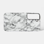 Ontwerp met witte marmer samsung galaxy hoesje (Achterkant horizontaal)