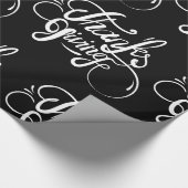 Ontwerp met witte tekst - Thanksgiving Cadeaupapier (Hoek)