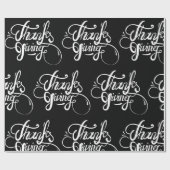 Ontwerp met witte tekst - Thanksgiving Cadeaupapier (Vlak)