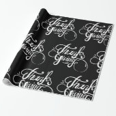 Ontwerp met witte tekst - Thanksgiving Cadeaupapier (Uitgerold)