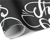 Ontwerp met witte tekst - Thanksgiving Cadeaupapier (Rol Hoek)